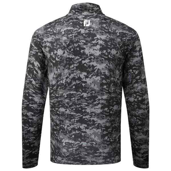 FootJoy Gents Cloud Camo Print Midlayer Black 2 FootJoy Gents Cloud Camo Print Midlayer Black - Image 2