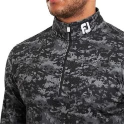 FootJoy Gents Cloud Camo Print Midlayer Black 9 FootJoy Gents Cloud Camo Print Midlayer Black -FootJoy P 80110FOOTJOYMIDLAYERBLACKGENTS 4 L