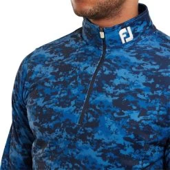 FootJoy Gents Cloud Camo Print Midlayer Navy -FootJoy P 80111FOOTJOYMIDLAYERNAVYGENTS 4 L