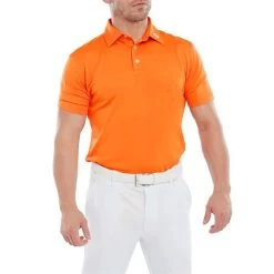 FootJoy Gents Stretch Pique Solid Polo Shirt Orange -FootJoy P 80131FOOTJOYSHIRTORANGEGENTS 2 L