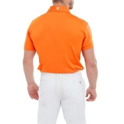 FootJoy Gents Stretch Pique Solid Polo Shirt Orange -FootJoy P 80131FOOTJOYSHIRTORANGEGENTS 3 L