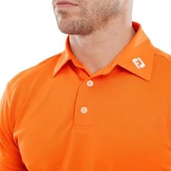 FootJoy Gents Stretch Pique Solid Polo Shirt Orange -FootJoy P 80131FOOTJOYSHIRTORANGEGENTS 4 L