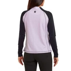 FootJoy Ladies Houndstooth Printed Midlayer Navy Purple - Cloud Houndstooth -FootJoy P 80206FOOTJOYMIDLAYERNAVYPURPLECLOUDLADIES 3 L