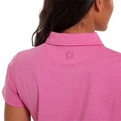 FootJoy Ladies Heather Self-Collar Lisle Polo Shirt Hot Pink 9 FootJoy Ladies Heather Self-Collar Lisle Polo Shirt Hot Pink -FootJoy P 80238FOOTJOYSHIRTHOTPINKLADIES 4 L