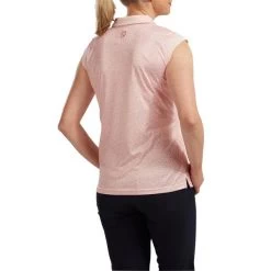 FootJoy Ladies Cap Sleeve Top Blush Pink -FootJoy P 82520FJLADIESCAPSLEEVETOPBLUSHPINK 3 L