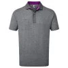 FootJoy Gents Heather Pinstripe Shirt White - Black