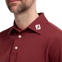 FootJoy Gents Stretch Pique Solid Polo Shirt Maroon -FootJoy P 84456FOOTJOYSHIRTMAROONGENTS 4 L