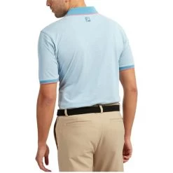 FootJoy Gents Pique Ministripe Polo Shirt Storm Blue -FootJoy P 84461FOOTJOYSHIRTBLUEGENTS 3 L