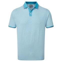 FootJoy Gents Pique Ministripe Polo Shirt Storm Blue