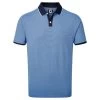 FootJoy Gents Pique Mini Stripe Polo Shirt Navy - Lagoon