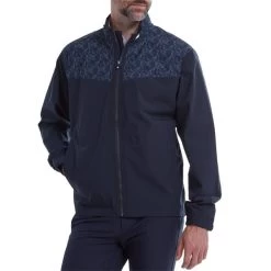 FootJoy Gents HydroLite Waterproof Jacket Navy - Marble Print -FootJoy P 87975FJGENTSHYDROLITEWPJACKETNAVYMARBLEPRINT 2 L