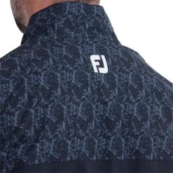 FootJoy Gents HydroLite Waterproof Jacket Navy - Marble Print -FootJoy P 87975FJGENTSHYDROLITEWPJACKETNAVYMARBLEPRINT 3 L