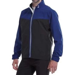 FootJoy Gents HydroLite Waterproof Jacket Royal - Black - Silver -FootJoy P 87977FJGENTSHYDROLITEJACKETROYALBLACKSILVER 2 L