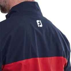 FootJoy Gents HydroLite Waterproof Jacket Navy - Red - White -FootJoy P 87978FJGENTSHYDROLITEJACKETNAVYREDWHITE 4 L