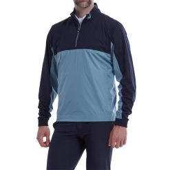 FootJoy Gents HydroKnit Waterproof Half Zip Navy - Denim -FootJoy P 87982FJGENTSHYDROKNITWPHALFZIPNAVYDENIM 2 L