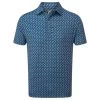 FootJoy Gents Leaping Dolphins Lisle Shirt Ink - Dusk Blue