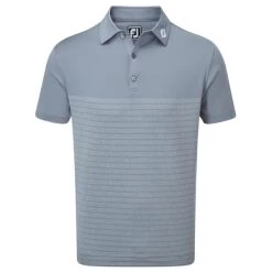 FootJoy Gents Engineered Heather Stripe Lisle Shirt Graphite