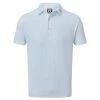 FootJoy Gents Zig Zag Lisle Print Shirt Dusk Blue