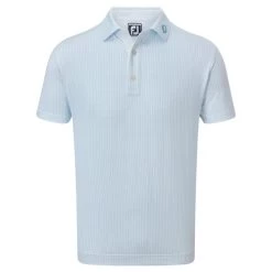FootJoy Gents Zig Zag Lisle Print Shirt Dusk Blue