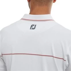 FootJoy Gents Small Details Pique Shirt White -FootJoy P 88361FJGENTSSMALLDETAILSPIQUESHIRTWHITE 3 L