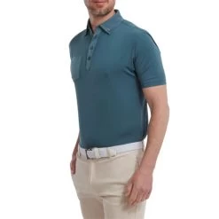 FootJoy Gents Tonal Trim Solid Pique Shirt Ink -FootJoy P 88378FJGENTSTONALTRIMSOLIDPIQUESHIRTINK 2 L