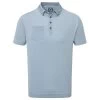 FootJoy Gents Tonal Trim Solid Pique Shirt Grey