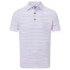 FootJoy Gents Chalk Line Pique Shirt White - Lavender