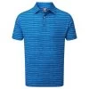 FootJoy Gents Chalk Line Pique Shirt Blue - Grey