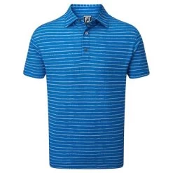 FootJoy Gents Chalk Line Pique Shirt Blue - Grey