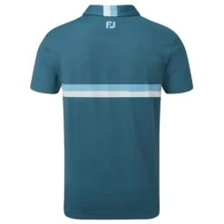 FootJoy Gents Double Chest Band Pique Shirt Ink - Blue -FootJoy P 88391FJGENTSDOUBLECHESTBANDPIQUESHIRTINKBLUE 1 L