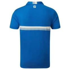 FootJoy Gents Double Chest Band Pique Shirt Royal - Yellow - Grey -FootJoy P 88392FJGENTSDOUBLECHESTBANDPSHIRTROYALYELGREY 1 L