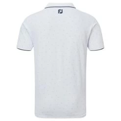 FootJoy Gents Push Play Pique Shirt White - Lavender -FootJoy P 88393FJGENTSPUSHPLAYPIQUESHIRTWHITELAVENDER 1 L