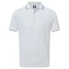FootJoy Gents Push Play Pique Shirt White - Lavender