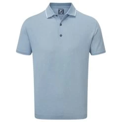 FootJoy Gents Push Play Pique Shirt Grey - Lemonade