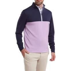 FootJoy Gents Colour Block Chill-Out Navy - Lavender -FootJoy P 88400FJGENTSCOLOURBLOCKCHILLOUTNAVYLAVENDER 2 L