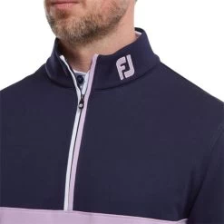 FootJoy Gents Colour Block Chill-Out Navy - Lavender -FootJoy P 88400FJGENTSCOLOURBLOCKCHILLOUTNAVYLAVENDER 3 L