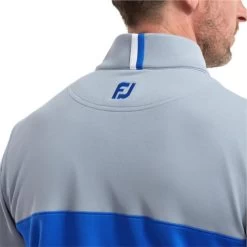 FootJoy Gents Colour Block Chill-Out Grey - Royal -FootJoy P 88403FJGENTSCOLOURBLOCKCHILLOUTGREYROYAL 3 L