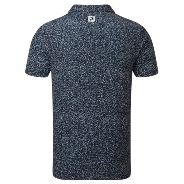 FootJoy Gents Granite Print Lisle Shirt Navy 2 FootJoy Gents Granite Print Lisle Shirt Navy - Image 2