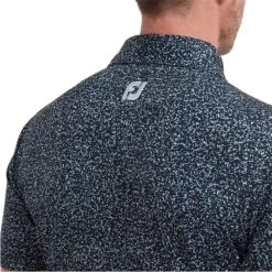 FootJoy Gents Granite Print Lisle Shirt Navy 7 FootJoy Gents Granite Print Lisle Shirt Navy -FootJoy P 88415FJGENTSGRANITEPRINTLISLESHIRTNAVY 3 L