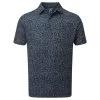 FootJoy Gents Granite Print Lisle Shirt Navy
