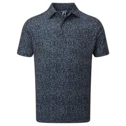 FootJoy Gents Granite Print Lisle Shirt Navy
