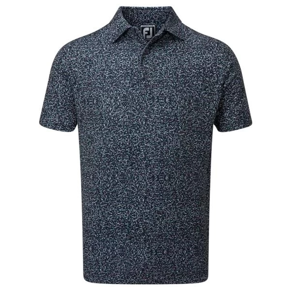 FootJoy Gents Granite Print Lisle Shirt Navy 1 FootJoy Gents Granite Print Lisle Shirt Navy