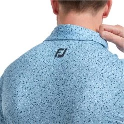 FootJoy Gents Granite Print Lisle Shirt Dusk Blue -FootJoy P 88417FJGENTSGRANITEPRINTLISLESHIRTDUSKBLUE 3 L