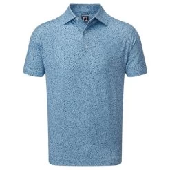 FootJoy Gents Granite Print Lisle Shirt Dusk Blue