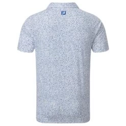 FootJoy Gents Granite Print Lisle Shirt White -FootJoy P 88418FJGENTSGRANITEPRINTLISLESHIRTWHITE 5 L