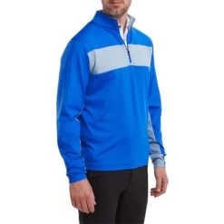 FootJoy Gents Engineered Chest Stripe Chill-Out Royal - Grey -FootJoy P 88429FJGENTSENGCHESTSTRIPECHILLOUTROYALGREY 2 L