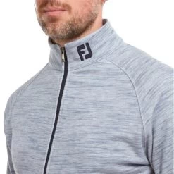 FootJoy Gents Space Dye Fleece Full-Zip Midlayer Navy 5 FootJoy Gents Space Dye Fleece Full-Zip Midlayer Navy -FootJoy P 88430FJGENTSSPACEDYEFLEECEFULLZIPMIDLAYERNAVY 2 L
