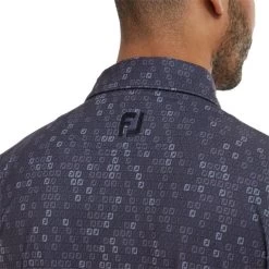 FootJoy Gents Digital Camo Print Lisle Shirt Navy -FootJoy P 88436FJGENTSDIGITALCAMOPRINTLISLESHIRTNAVY 3 L
