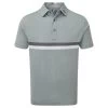 FootJoy Gents Double Chest Band Pique Shirt Grey - Charcoal