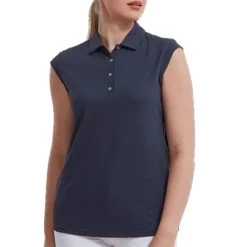FootJoy Ladies Cap Sleeve Rib Knit Navy -FootJoy P 88464FJLDSCAPSLEEVERIBKNITNAVY 2 L